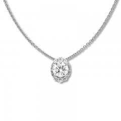 Diamond Necklace 1/2 ct tw Round-cut 10K White Gold