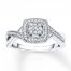 Diamond Ring 1/5 ct tw Round-cut 10K White Gold