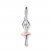 Ballerina Tutu Charm Pink Enamel Sterling Silver