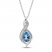 Swiss Blue Topaz & Lab-Created Sapphire Necklace in Sterling Silver