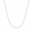 Cable Chain Necklace 14K White Gold 18" Length