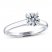 THE LEO Ideal Cut Diamond Solitaire Engagement Ring 1 ct tw 14K White Gold