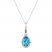 Le Vian Blue Topaz Necklace 1/3 ct tw Diamonds 14K Vanilla Gold 18"