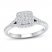 Diamond Engagement Ring 3/8 ct tw Round-cut 10K White Gold