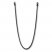 Men's Chain Necklace Black Ion-Plated Stainless Steel 22.5"