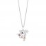 Hallmark Diamonds Panda Necklace 1/10 ct tw Sterling Silver/10K Rose Gold 18"