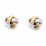 Love Knot Earrings 14K Two-Tone Gold