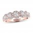 Leo Diamond Anniversary Ring 3/4 ct tw Round-cut 14K Rose Gold