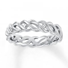 Stackable Ring Braided Design Sterling Silver