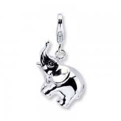 Elephant Charm Sterling Silver