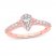 Diamond Engagement Ring 1/2 ct tw Pear/Round 14K Rose Gold