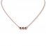 Bezel-Set Black Diamond Necklace 1/3 ct tw 10K Rose Gold