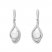 Cultured Pearl Earrings Lab-Created Sapphires Sterling Silver