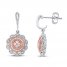 Diamond Earrings 1/3 ct tw 10K Rose Gold Sterling Silver