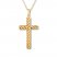 Woven Cross Necklace 10K Yellow Gold