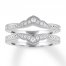 Diamond Enhancer Ring 1/4 ct tw Round-cut 14K White Gold