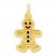 Gingerbread Man Charm 14K Yellow Gold