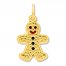 Gingerbread Man Charm 14K Yellow Gold