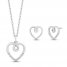 Hallmark Diamonds Boxed Set 1/8 ct tw Round-cut Sterling Silver