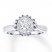 Diamond Engagement Ring 1/2 ct tw Round-cut 14K White Gold