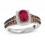 Le Vian Ruby Ring 1/2 ct tw 14K Vanilla Gold