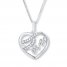 4Ever Heart Necklace 1/20 ct tw Diamonds Sterling Silver