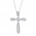 Cross Necklace 3/8 ct tw Diamonds 10K White Gold