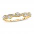 Adrianna Papell Diamond Anniversary Band 1/3 ct tw Marquise/Round-cut 14K Yellow Gold