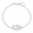 Infinity Heart Sterling Silver Bracelet