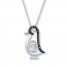 Unstoppable Love 1/15 ct tw Necklace Sterling Silver Penguin