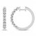 Diamond Hoop Earrings 1/2 ct tw 10K White Gold