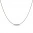 Box Chain Necklace 14K White Gold 20"