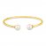 Cultured Pearl Cuff Bracelet 10K Yellow Gold