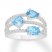 Blue Topaz & Lab-Created White Sapphire Ring Sterling Silver