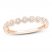 Diamond Anniversary Ring 1/10 ct tw Round-cut 10K Rose Gold