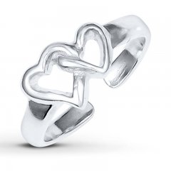 Heart Toe Ring Sterling Silver