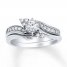 Diamond Bridal Set 1/3 ct tw Round-cut 10K White Gold