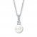 Cultured Pearl Necklace Lab-Created Sapphires Sterling Silver