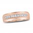 Men's Diamond Wedding Band 1/6 ct tw Round-cut 10K Rose Gold