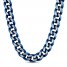 Men's Chain Necklace Stainless Steel/Blue Ion Plating 24"