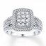 Diamond Ring 1/2 ct tw Round-cut 10K White Gold