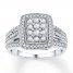 Diamond Ring 1/2 ct tw Round-cut 10K White Gold