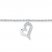 Heart Anklet 1/20 ct tw Diamonds Sterling Silver