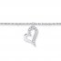 Heart Anklet 1/20 ct tw Diamonds Sterling Silver