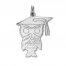 Graduation Owl Charm Sterling Silver