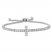 Diamond Cross Bolo Bracelet 1 ct tw Round-cut 10K White Gold