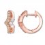 Le Vian Diamond Hoop Earrings 7/8 ct tw 14K Strawberry Gold