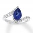 Lab-Created Sapphire Ring Sterling Silver