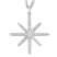 Diamond Star Necklace 1 ct tw Round-cut 14K White Gold 20"