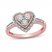 Diamond Heart Ring 1/10 ct tw 10K Rose Gold